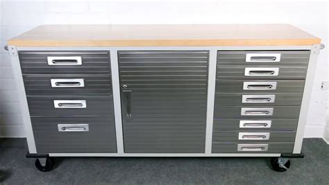 UltraHD Rolling Storage Stainless Steel Cabinets Assembly